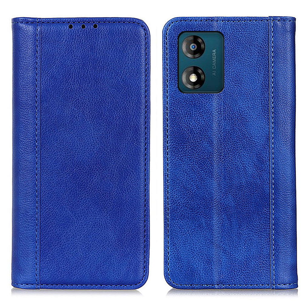 Shockproof Phone Cas For Motorola Moto E13 4G Split Leather Litchi Texture Flip Wallet Anti-fall Phone Cover Stand Shockproof Phone Cas For Motorola Moto E13 4G Split Leather Litchi Texture Flip Wallet Anti-fall Phone Cover Stand